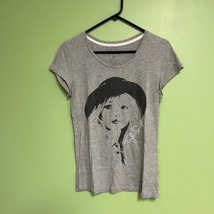 Taylor Swift Red Face Short Sleeve Top